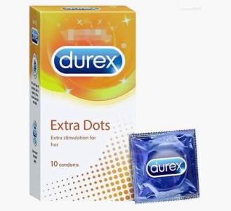 Durex 10 Piece Extra Dots Condoms-Ladies Rough Feeling - Image 2