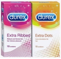 Combo Of 10 Extra Ribbed & 10 Extra Dots Condoms