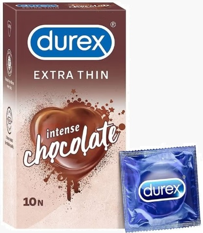 10-Piece Extra Thin Intense Chocolate Flavored Condoms For Men, Pack Of 3 - Image 3