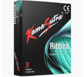 3-Piece Ribbed Condoms