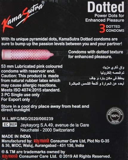 3-Piece Dotted Condoms - Image 2