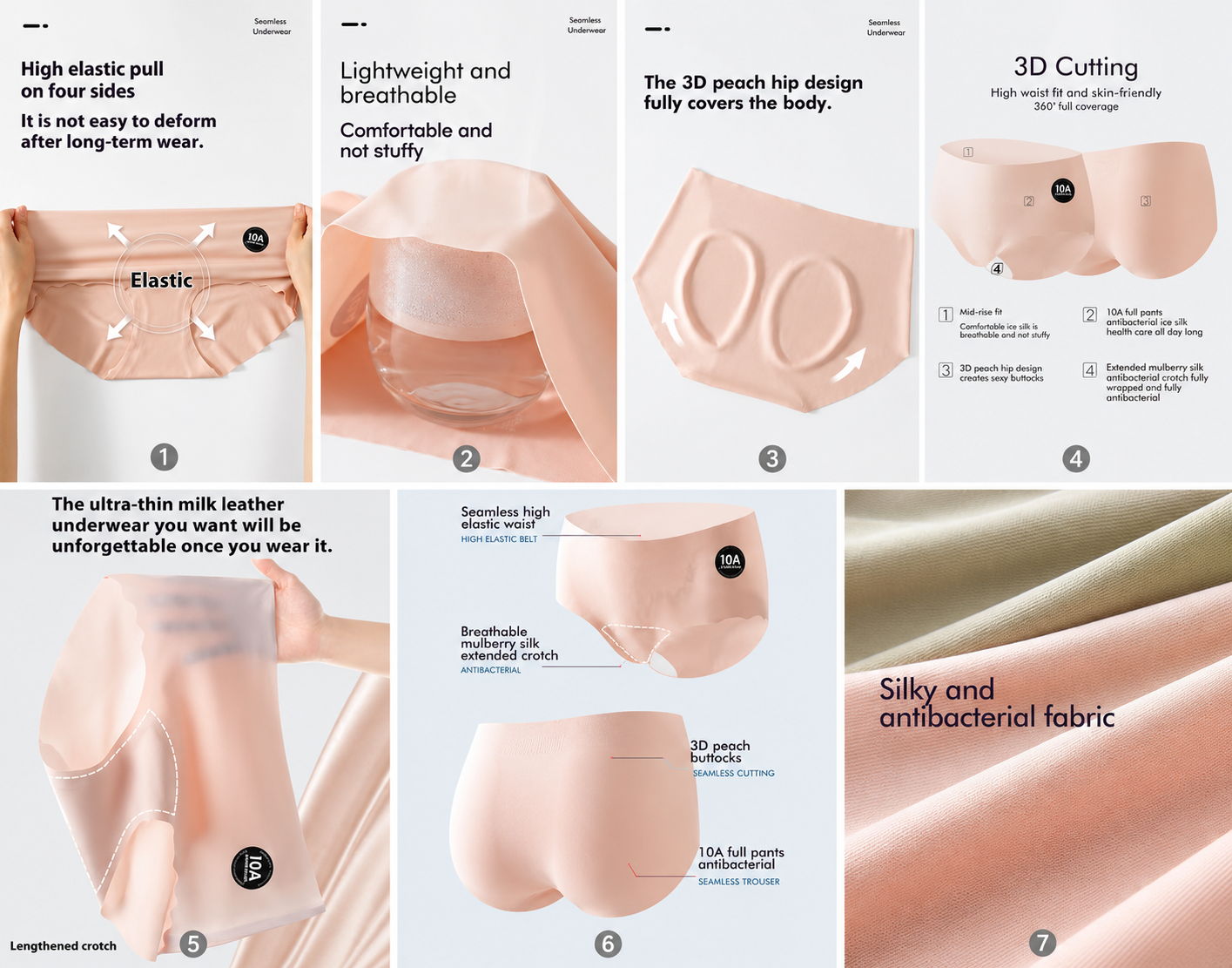 Antibacterial Seamless Briefs – 4 Pack - Image 5