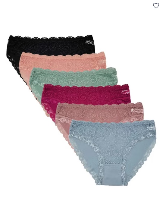 Low-Rise Cotton Bikini Panties – 6 Pack