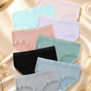 8-Piece Premium Cotton Bikini Panties | Breathable Low-Rise Comfort